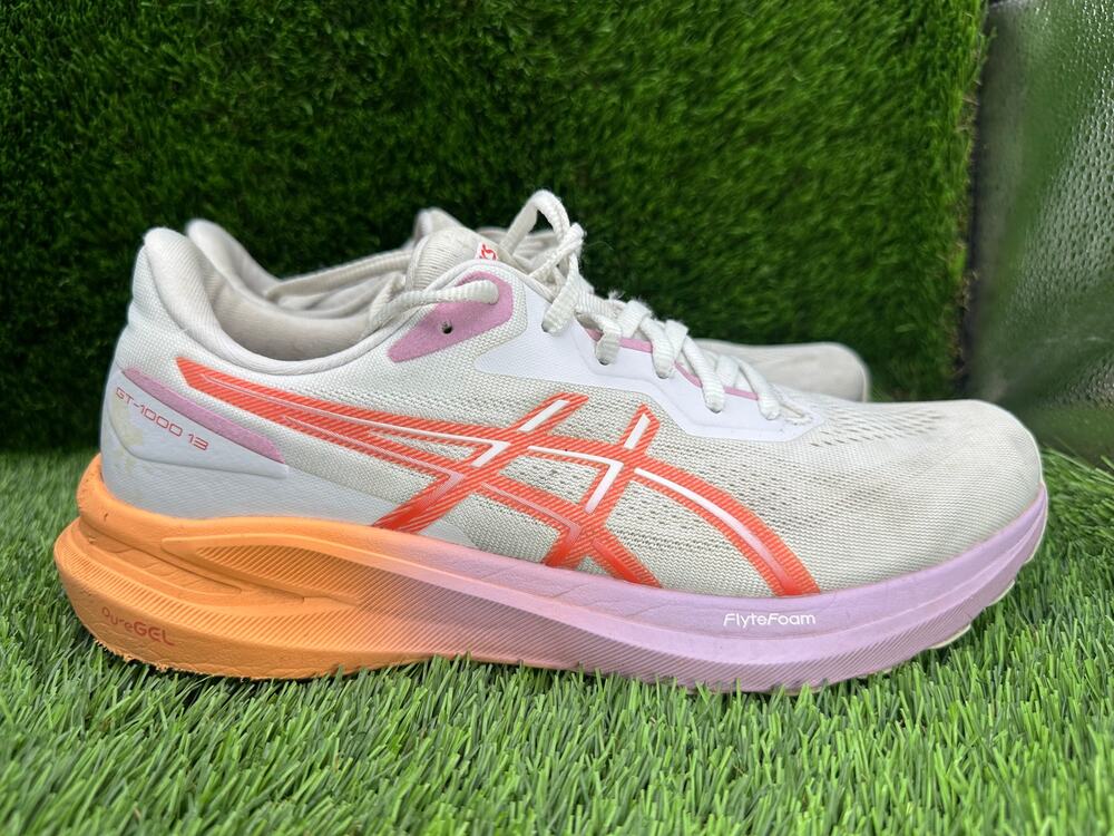 Asics GT-1000 13 1012B663 Athletic Sneaker Women's 9.5 White Mesh Jogging Sports